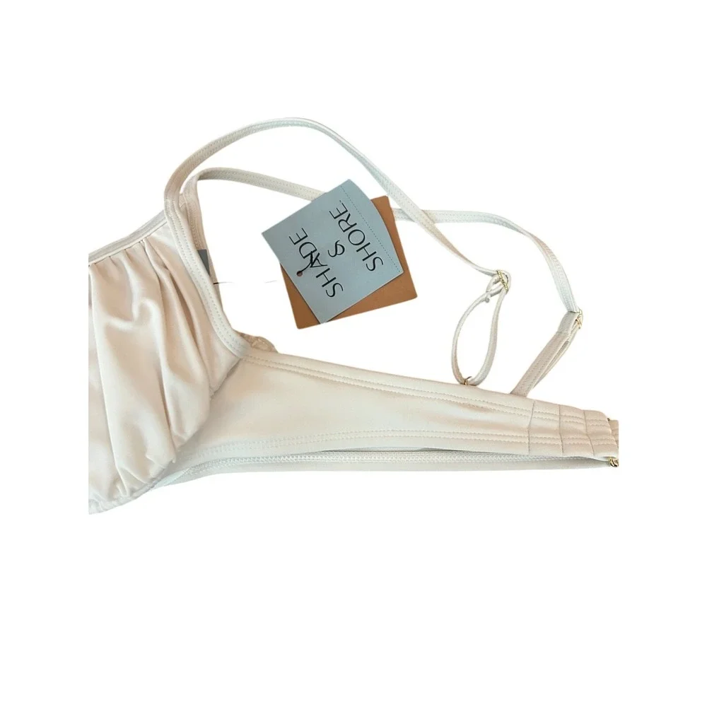 Shade & Shore Cream Bikini Top Underwire Adjustable Straps Size S‎ (4-6)